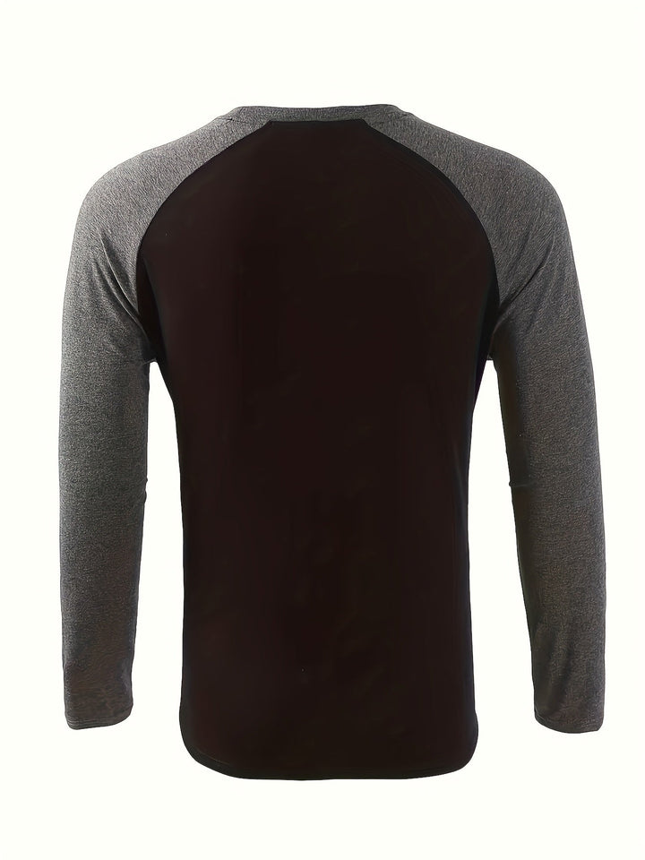 Trevor | Twee-Tone Raglan Lange Mouwen Top