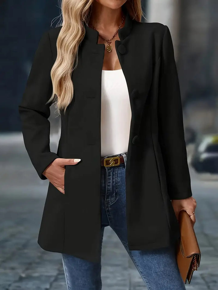 Juliette | Elegante Staande Kraag Knopenjas