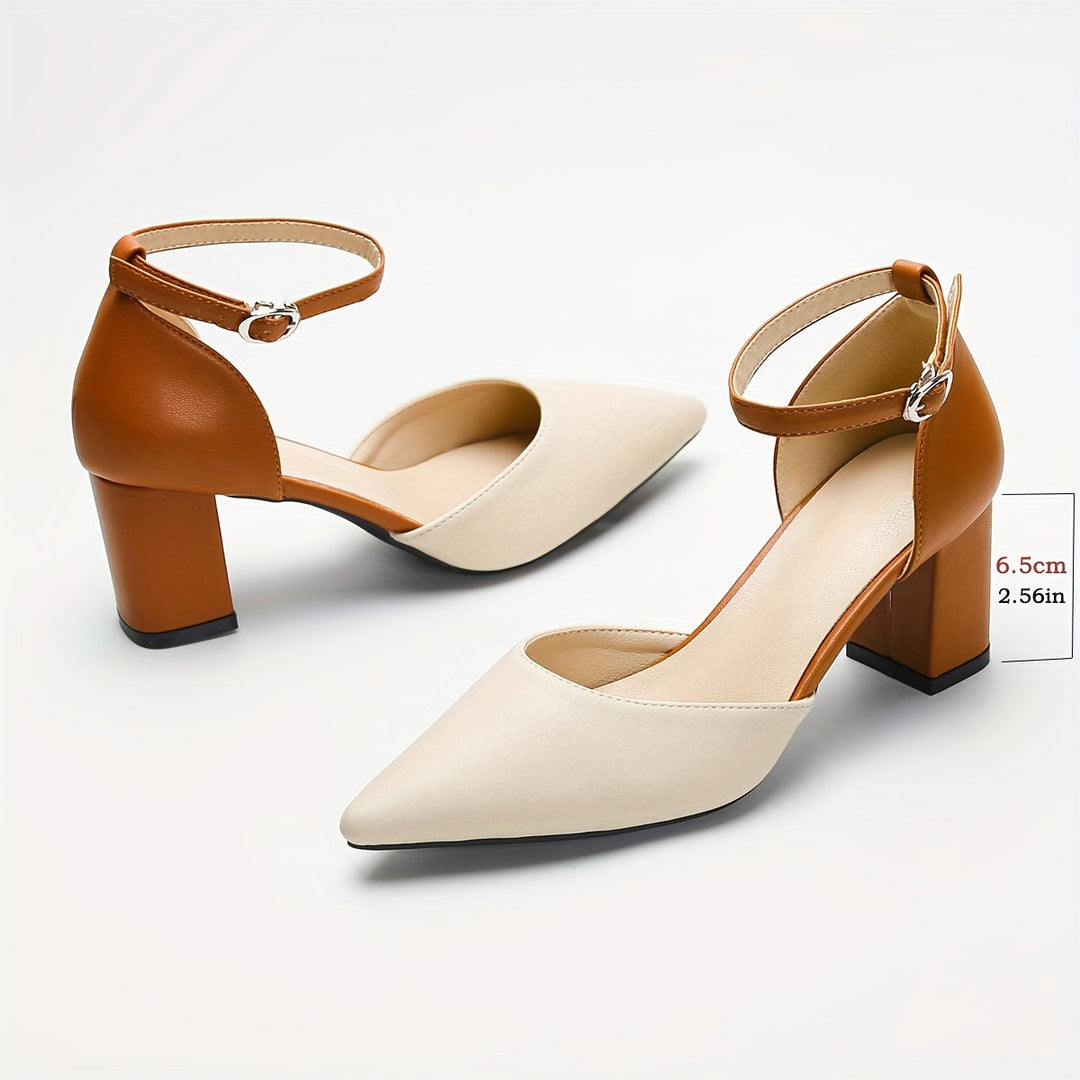 Marielle | Elegante Twee-Tonige Strap Heels