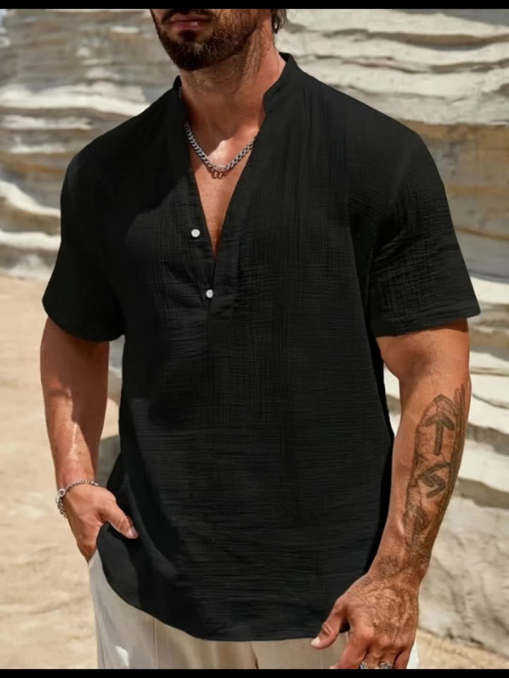 Preston | Ontspannen Henley Shirt