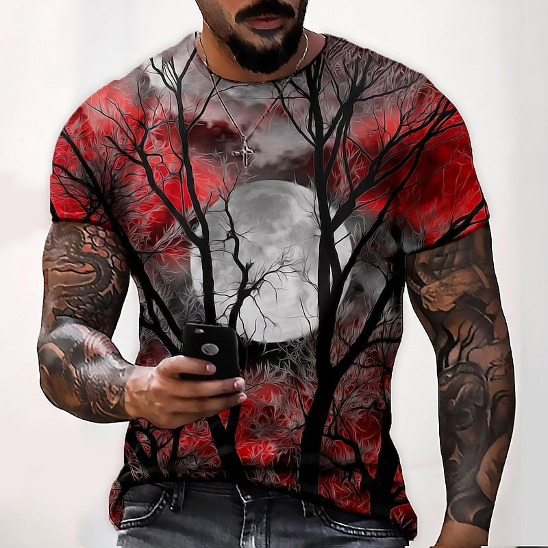 Jonah | Halloween Maan Grafisch Crew Neck T-Shirt