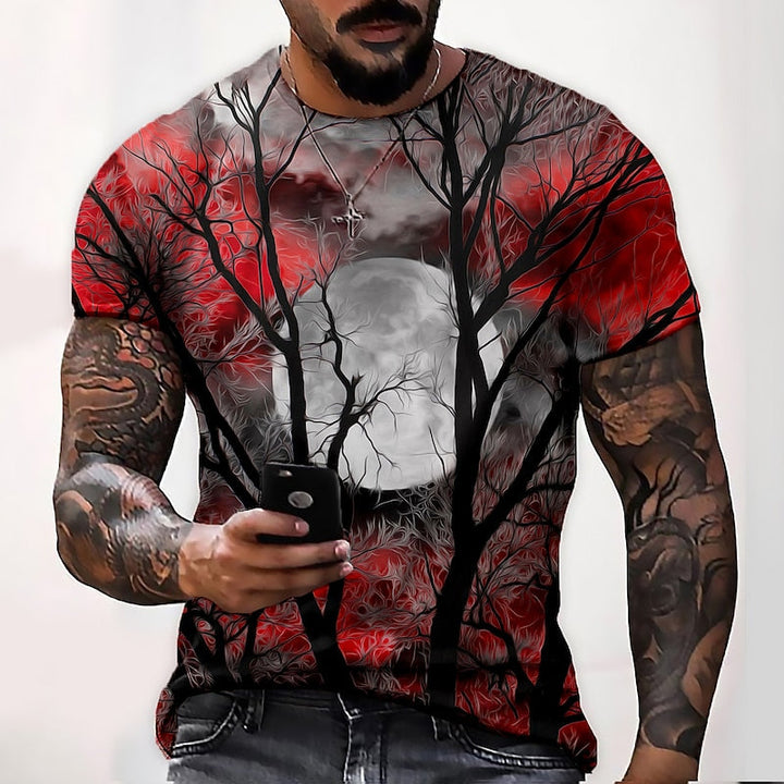 Jonah | Halloween Maan Grafisch Crew Neck T-Shirt