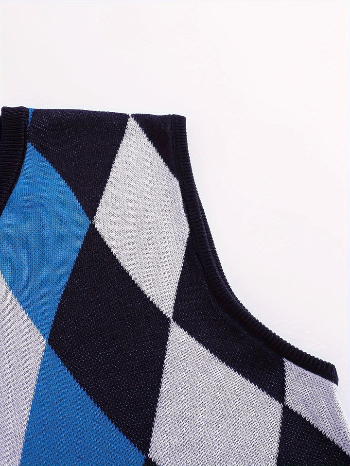 Chandler | Klassieke Argyle Trui Vest