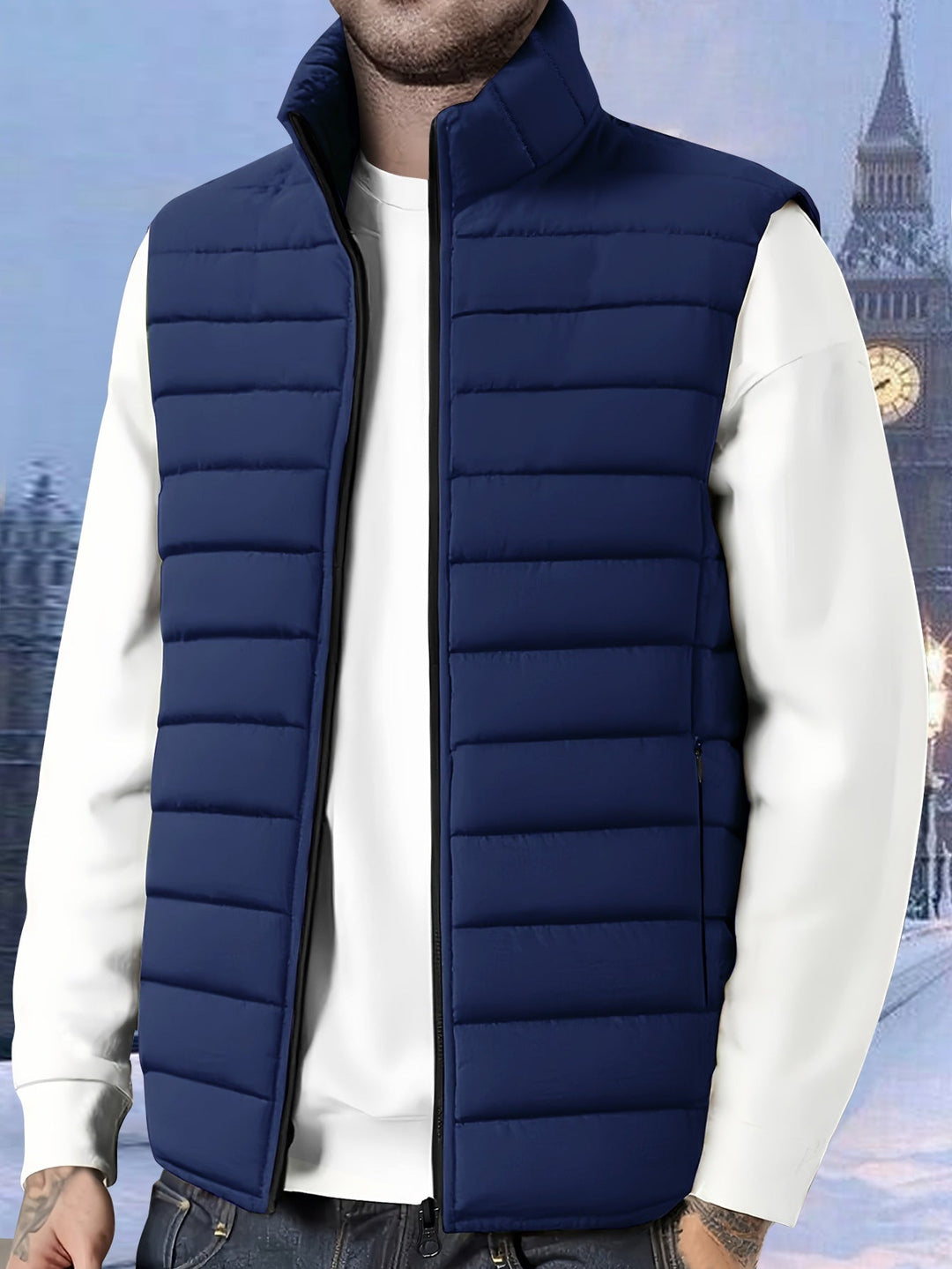 Donovan | Gequilted Staande Kraag Vest