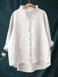 Eliza | Casual Ruffle V-Hals Blouse