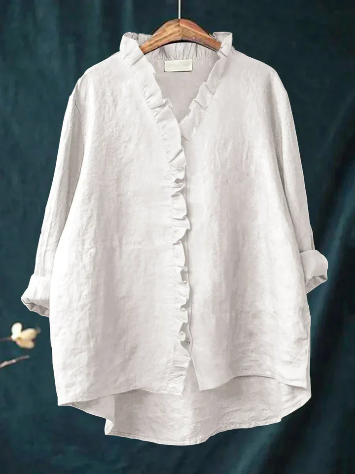 Eliza | Casual Ruffle V-Hals Blouse