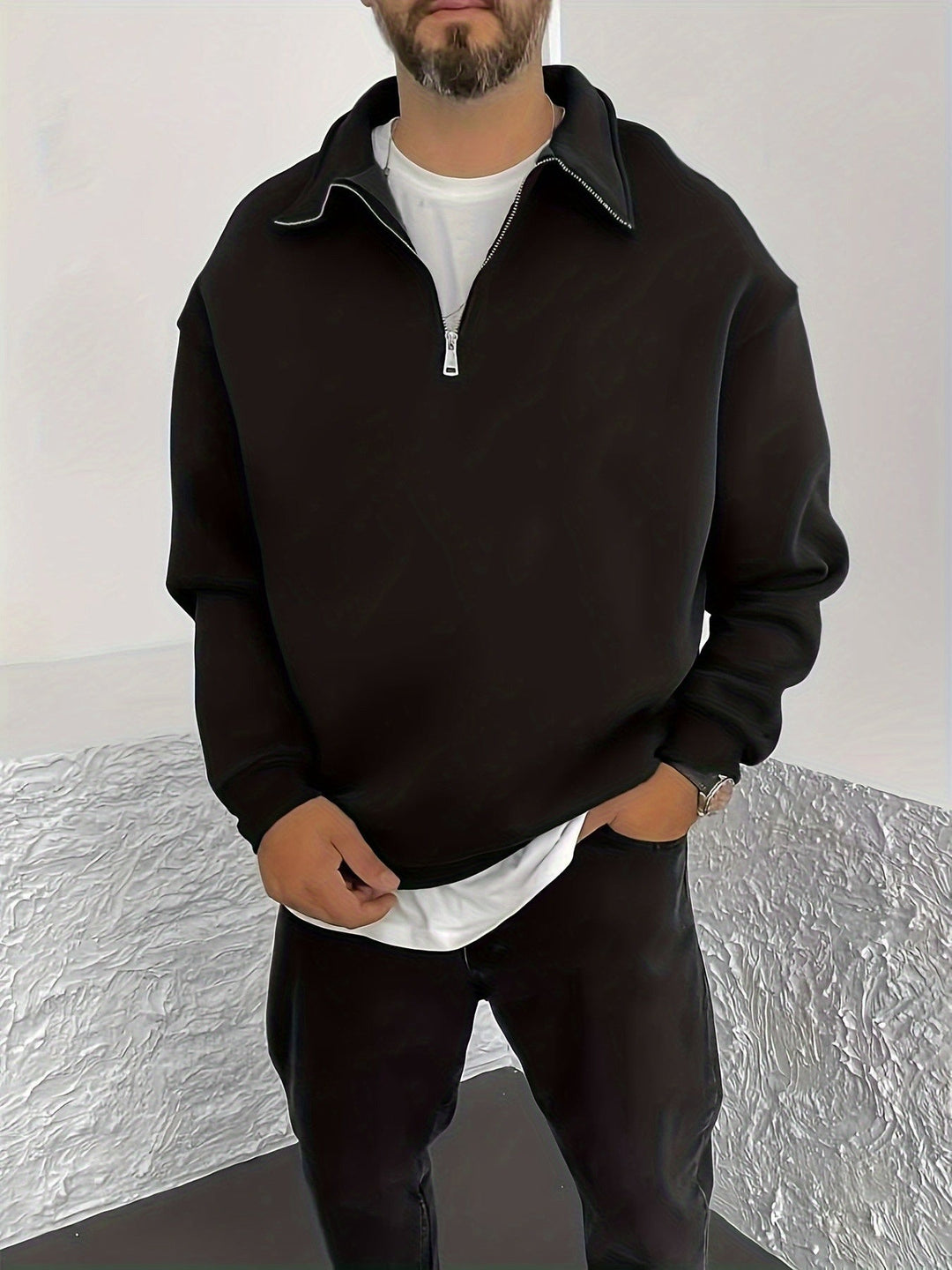 Nathaniel | Gezellige Half-Zip Sweatshirt