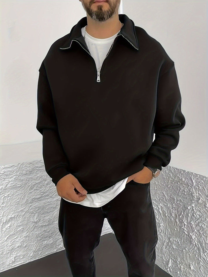 Nathaniel | Gezellige Half-Zip Sweatshirt