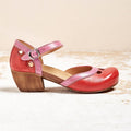 Felicity | Comfortabele Lage Hak T-Strap Sandalen