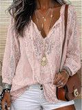 Estelle | Boho Blouse met Kantdetails