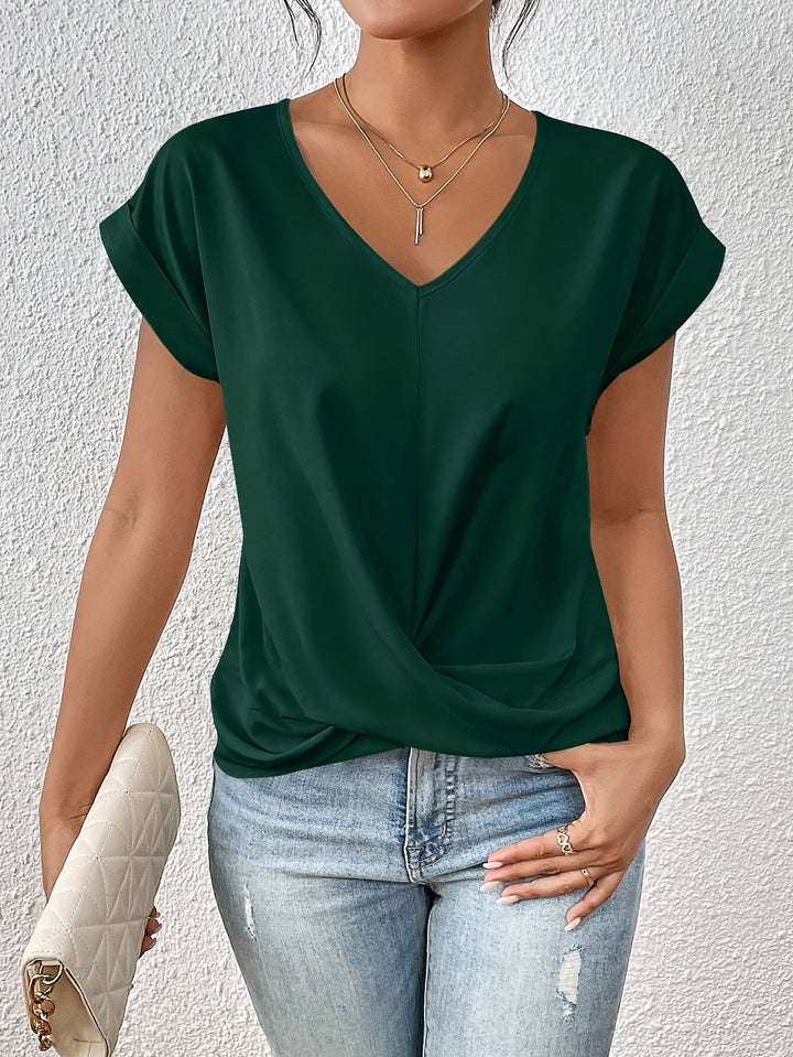 Sophia | Elegante V-hals Drapeer Blouse