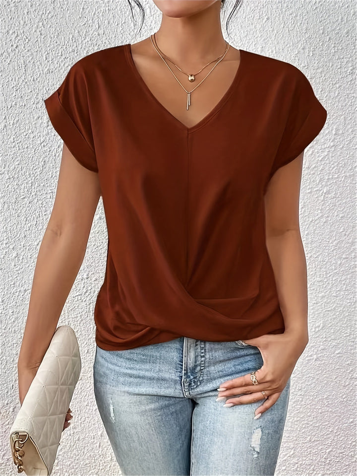 Sophia | Elegante V-hals Drapeer Blouse