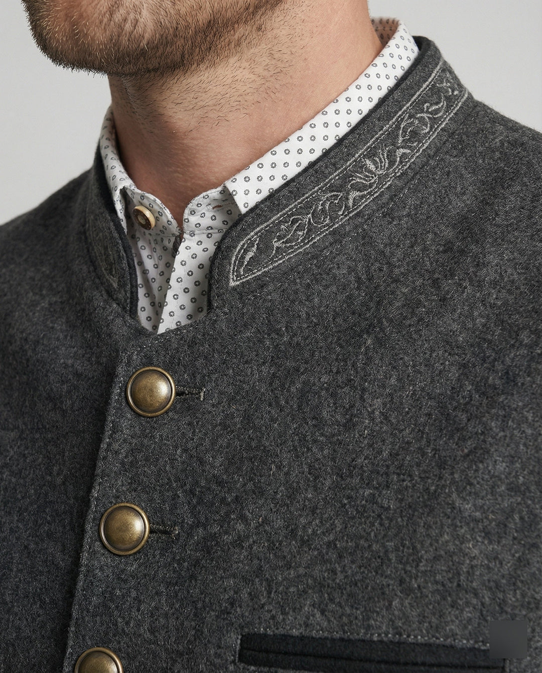 Frederick | Traditionele Staande-Kraag Vest