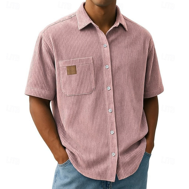 Declan | Getextureerde Korte Mouwen Shirt