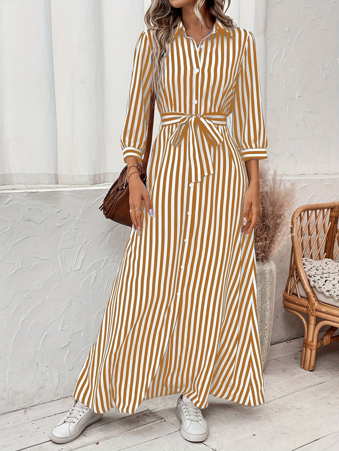 Meredith | Geknoopte Maxi Jurk
