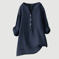 Carina | Verfijnde V-Hals Knopshirt