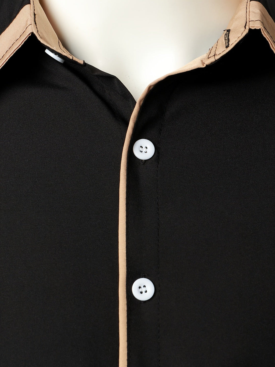 Lucille | Contrast-Trim Lange Mouw Shirt