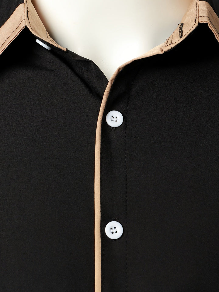 Lucille | Contrast-Trim Lange Mouw Shirt
