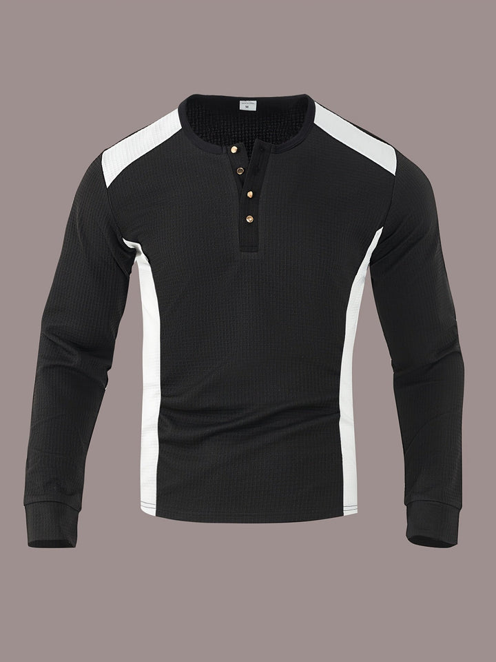Curtis | Getextureerde Lange Mouwen Henley