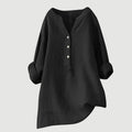Carina | Verfijnde V-Hals Knopshirt