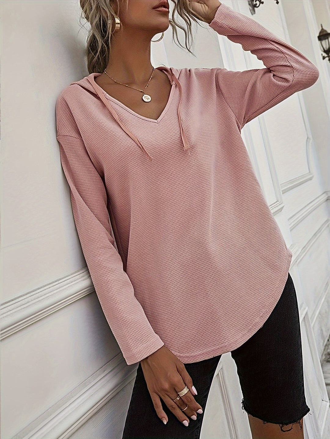 Kendra | Ontspannen V-Hals Hoodie