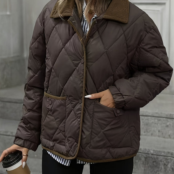 Imogen | Diamantgequiltte Gewatteerde Jas