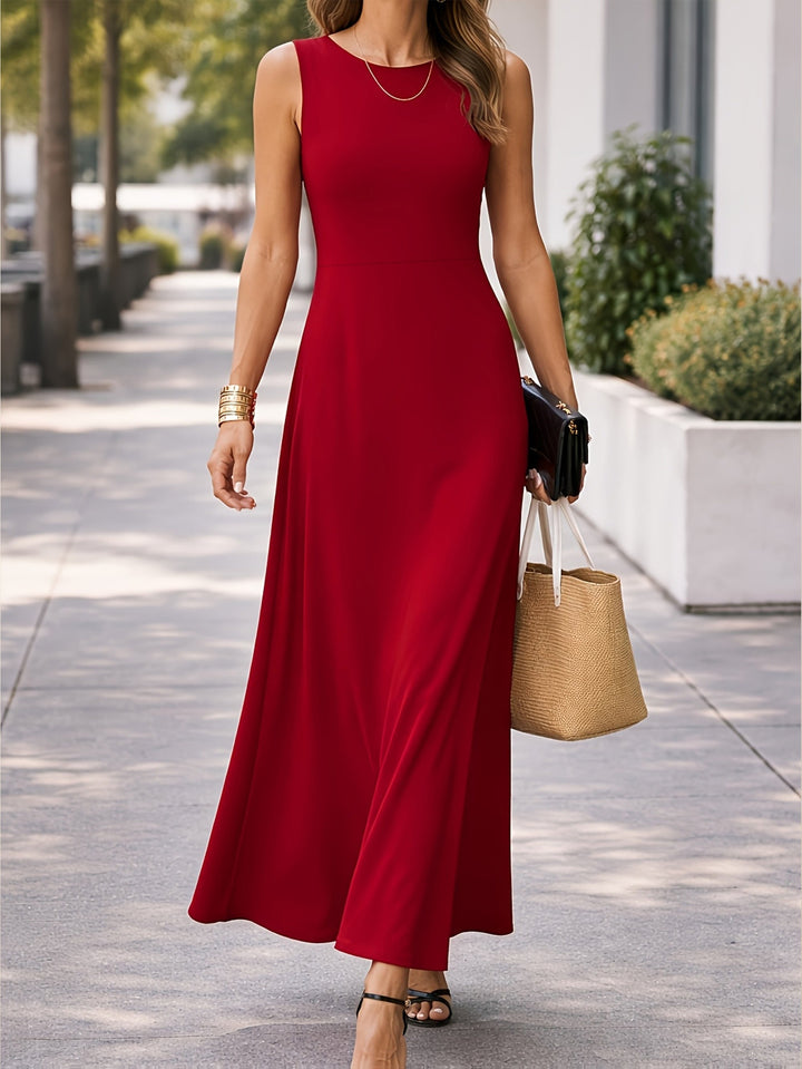Clarissa | Mouwloze Vloeiende Maxi Jurk