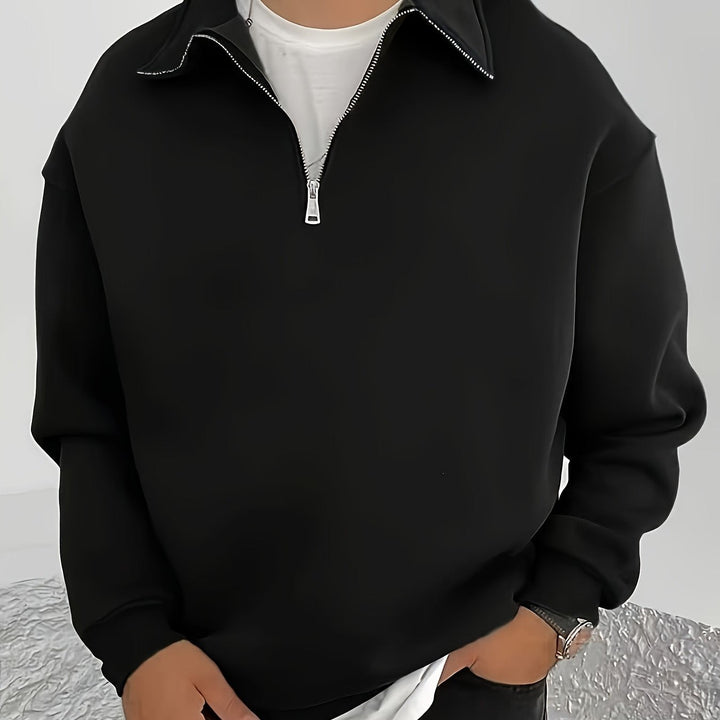 Nathaniel | Gezellige Half-Zip Sweatshirt