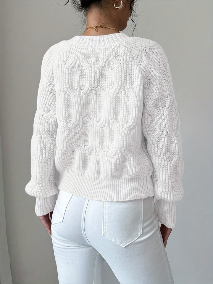 Juniper | Zachte Boogdetail Lange Mouwen Cardigan