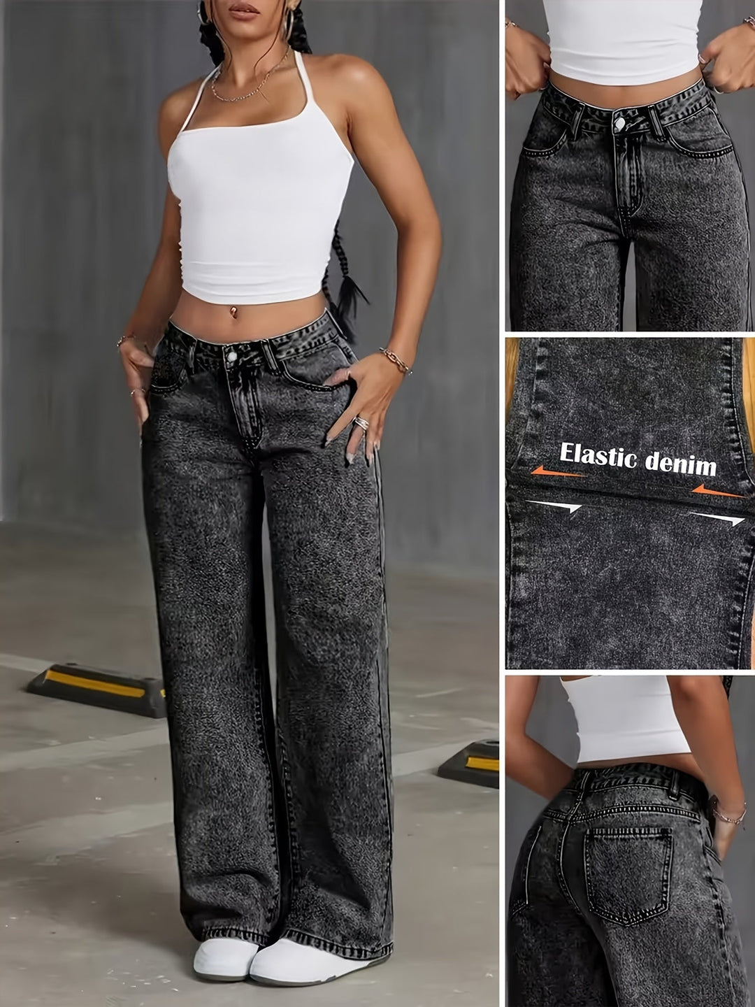Tamsin | Hoge Taille Wijd-Leg Jeans