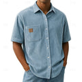 Declan | Getextureerde Korte Mouwen Shirt