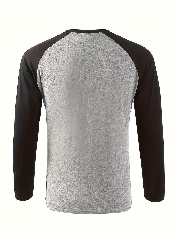 Trevor | Twee-Tone Raglan Lange Mouwen Top