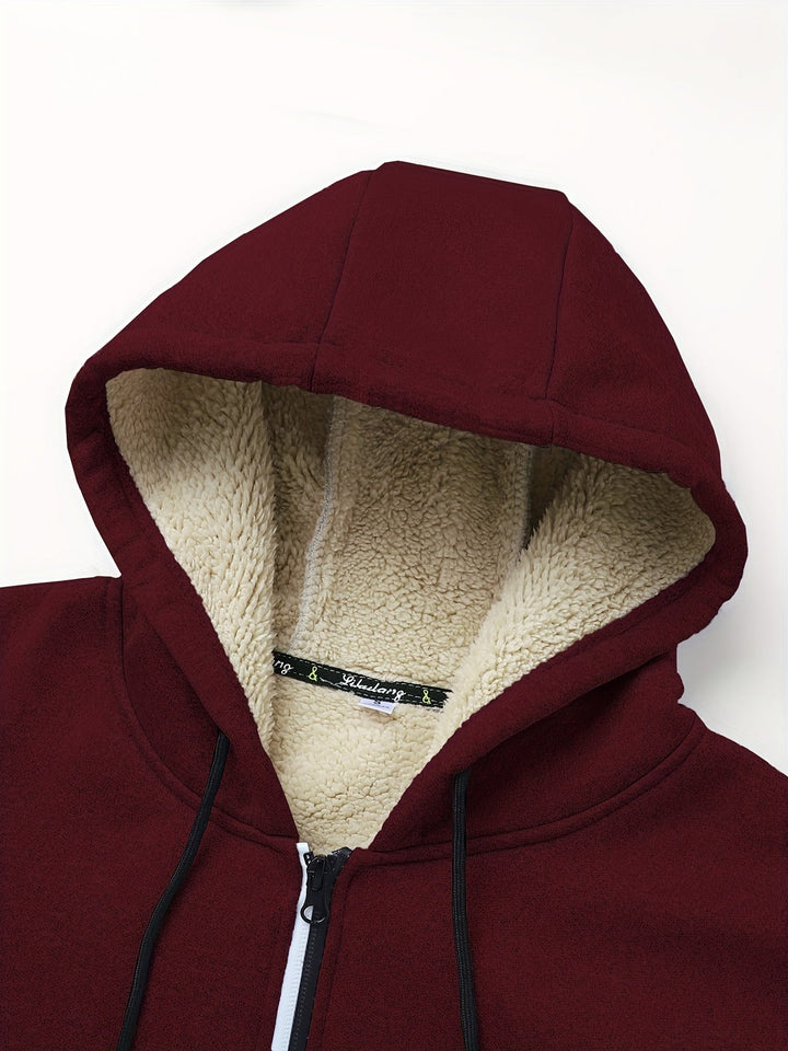 Russell | Gezellige Hooded Zip-Up Jas