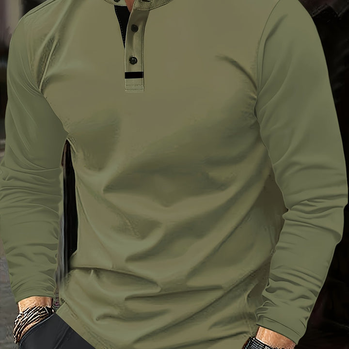 Jasper | Verfijnde Lange Mouwen Henley