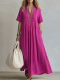 Eleanor | Geplooide Vloeiende Maxi Jurk