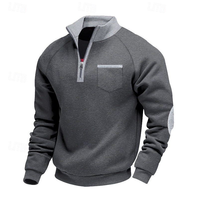 Keith | Kwart-Zip Kleurblok Pullover