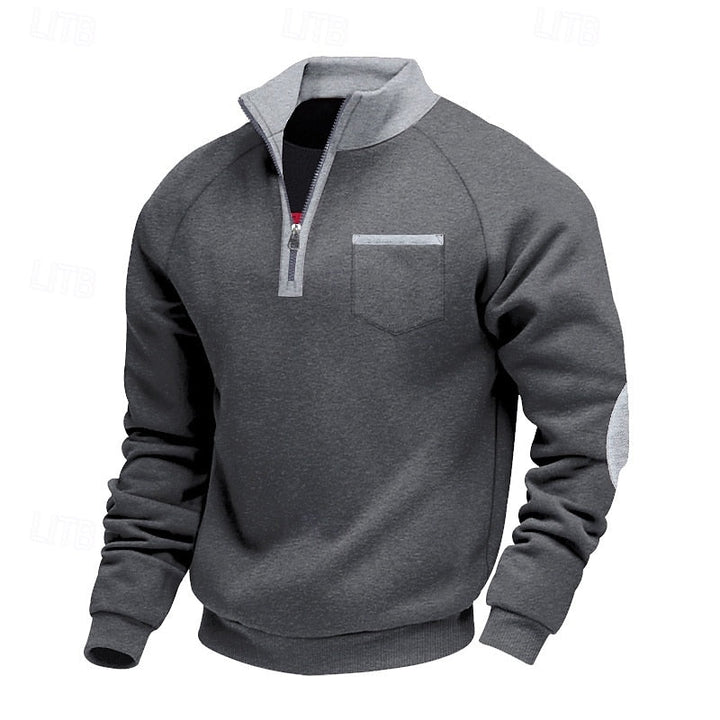 Keith | Kwart-Zip Kleurblok Pullover