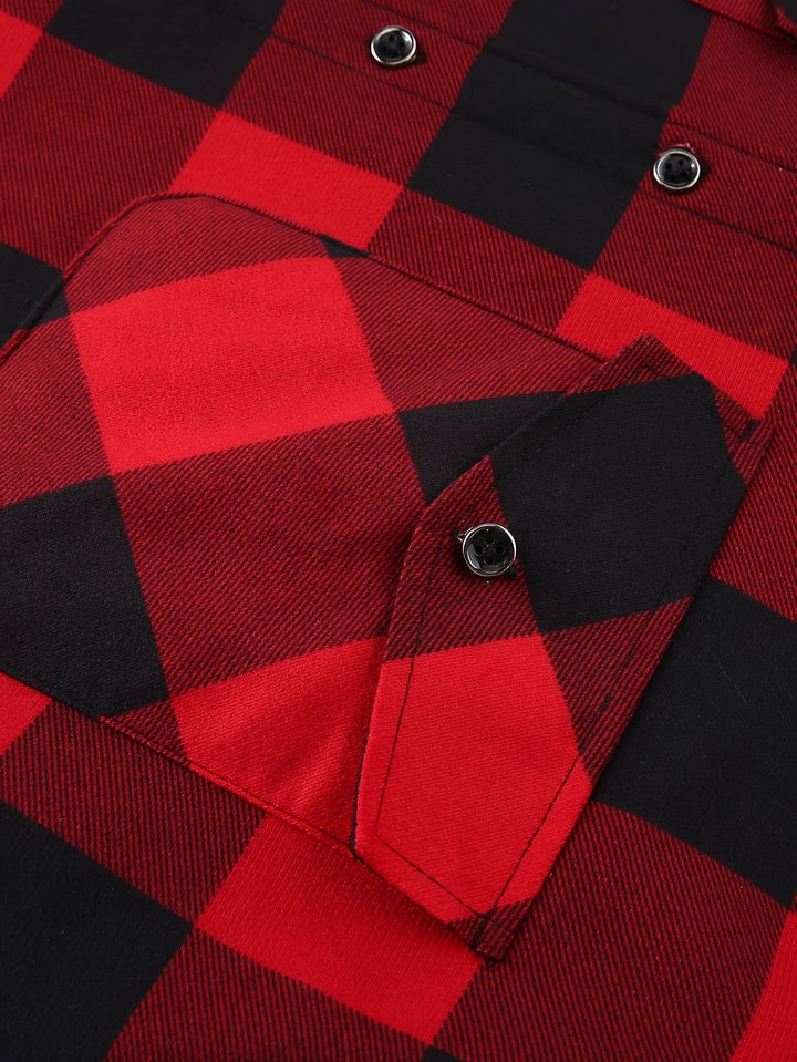 Desmond | Geruite Hooded Shirt Jacket