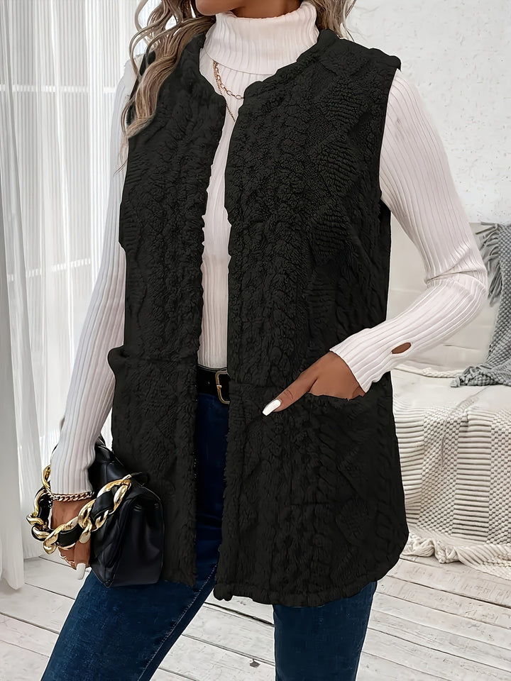 Brenna | Gezellige Textuurloze Mouwloze Vest