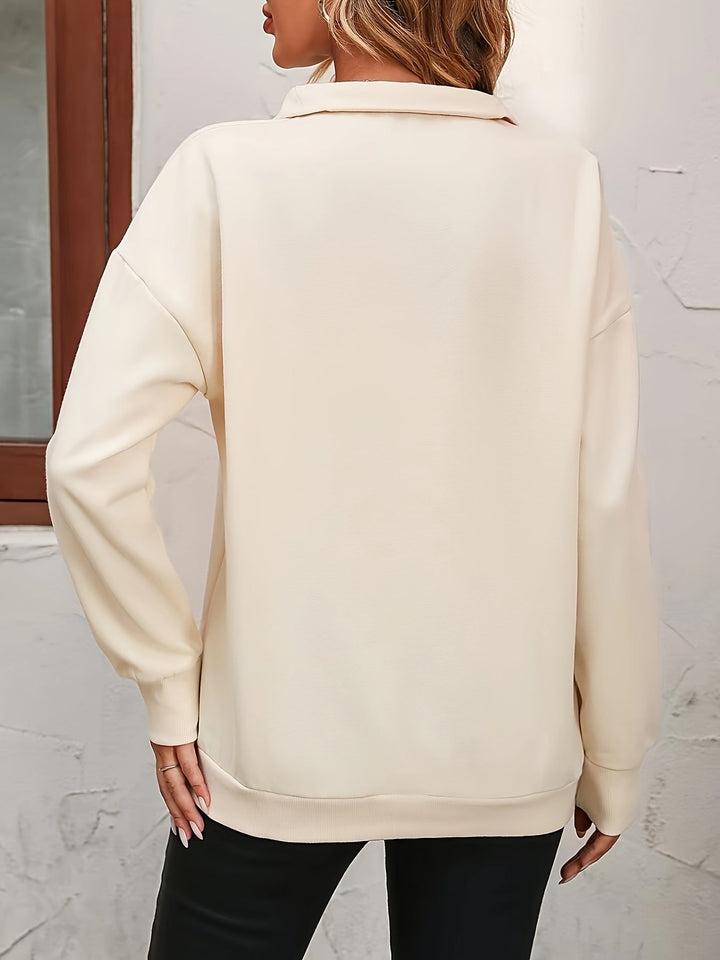 Gwyneth | Ontspannen Half-Zip Sweatshirt