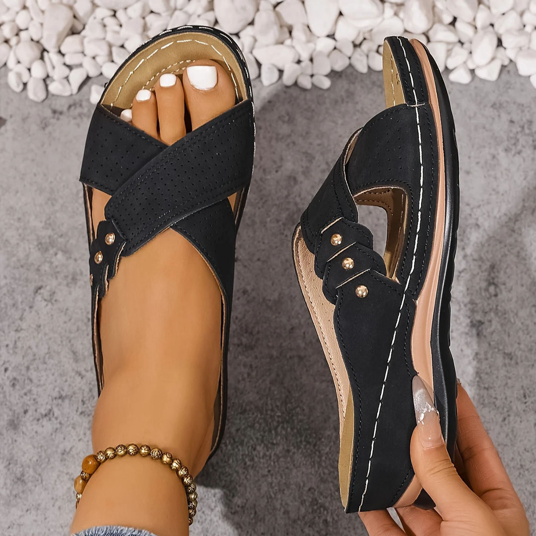Charlotte | Premium Orthopedische Wedge Sandalen