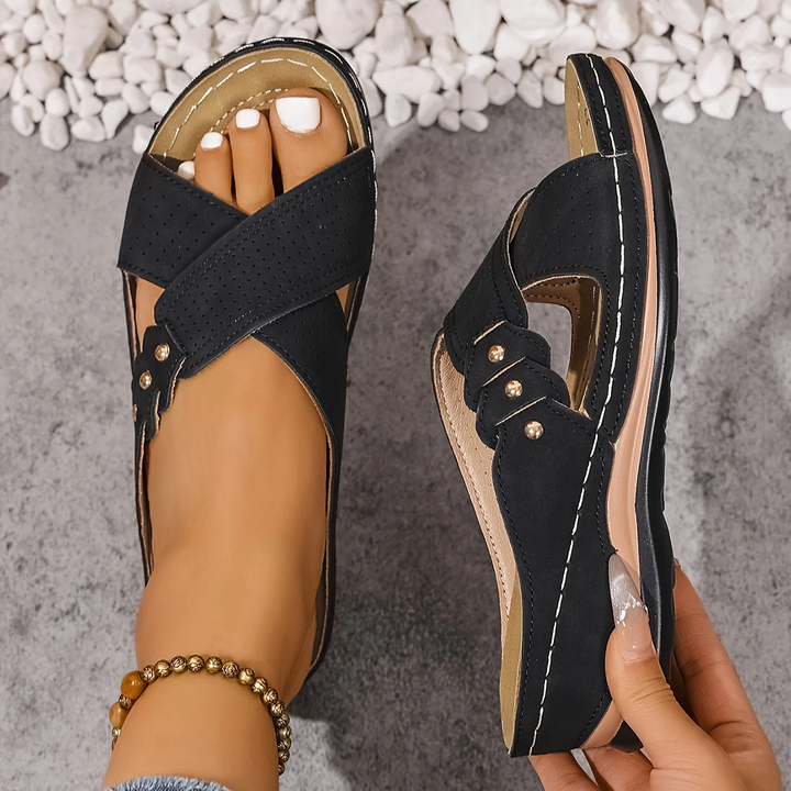 Charlotte | Premium Orthopedische Wedge Sandalen