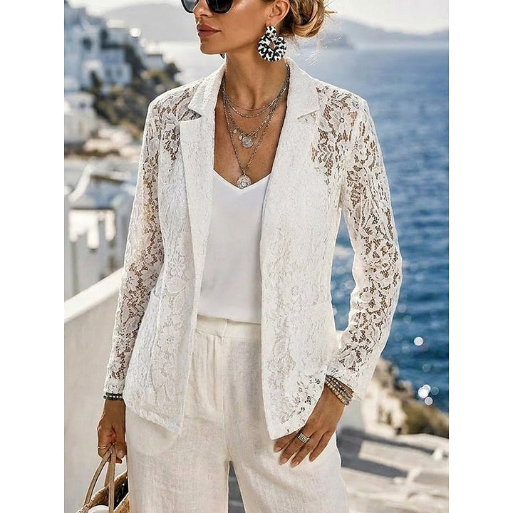 Annalise | Verfijnde Opengewerkte Blazer