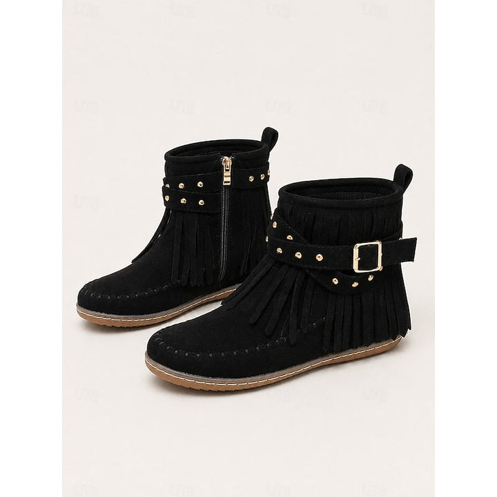 Susannah | Franje Moccasin Enkellaarsjes
