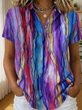 Simone | Kunstzinnige Korte Mouwen Shirt