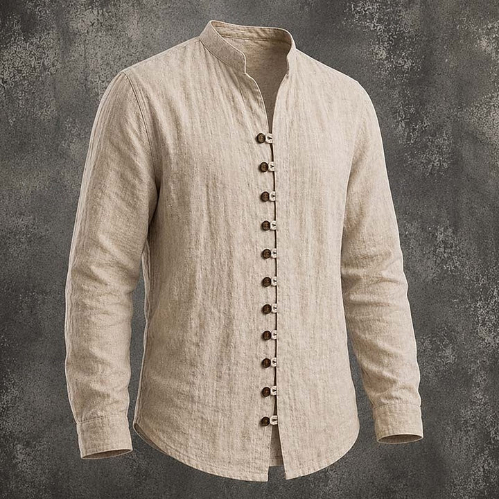 Gregory | Casual Shirt met Bandkraag