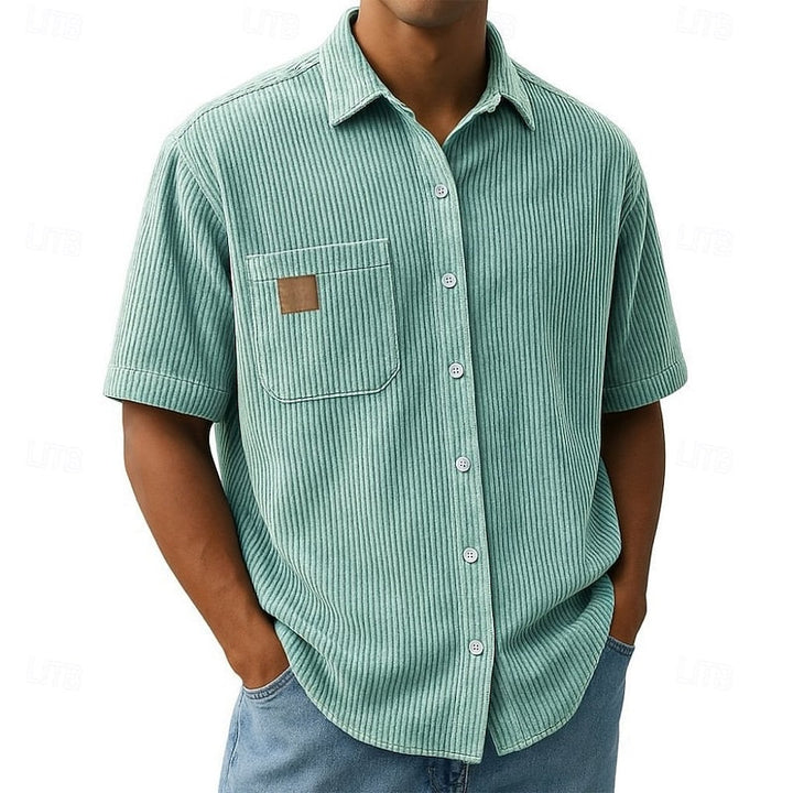 Declan | Getextureerde Korte Mouwen Shirt