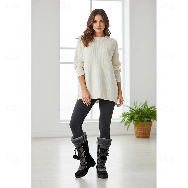 Sabrina | Gezellige Lace-Up Winterlaarzen