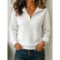 Annette | Textured Quarter-Zip Pullover