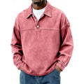 Gabriel | Gewassen Lange Mouwen Polo Shirt